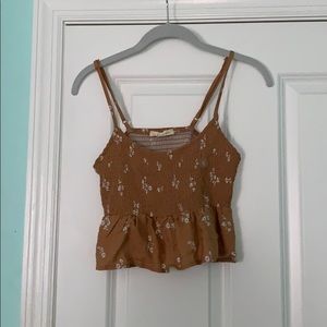 Pacsun Brown floral top